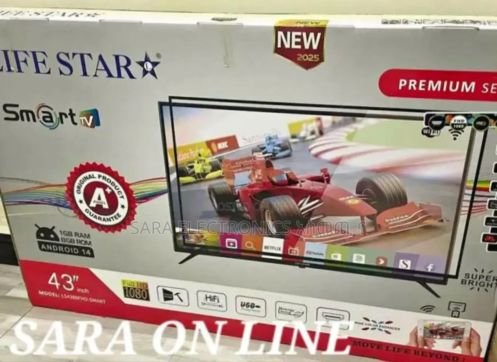 ☆Life Star 43" Smart Android 14.0 TV ■10_year Warranty FREE DELIVERY
