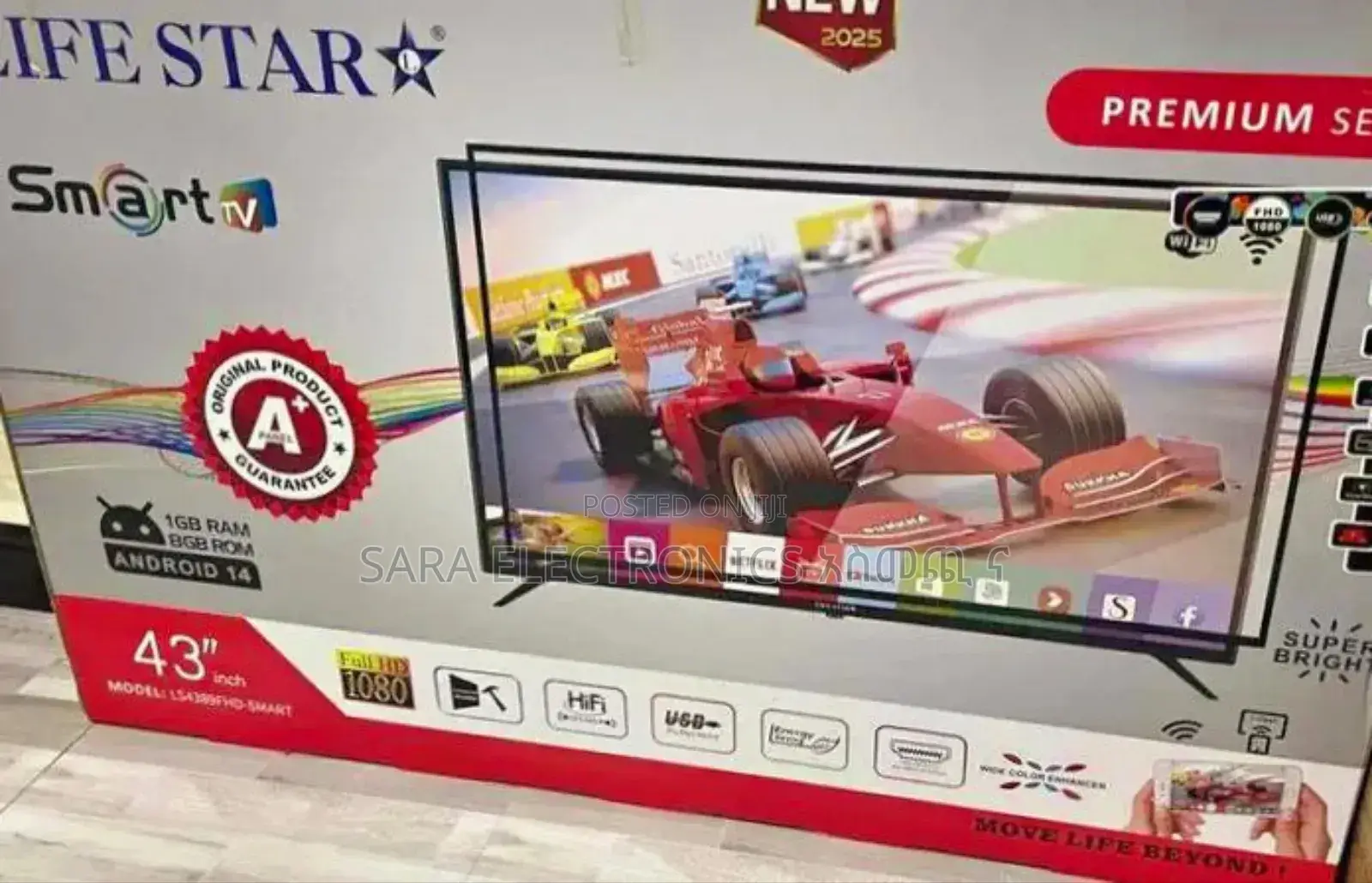 ☆Life Star 43" Smart Android 14.0 TV ■10_year Warranty FREE DELIVERY