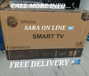 Bravia 55" Fram Glass Led Webos Hub Tv New 2025