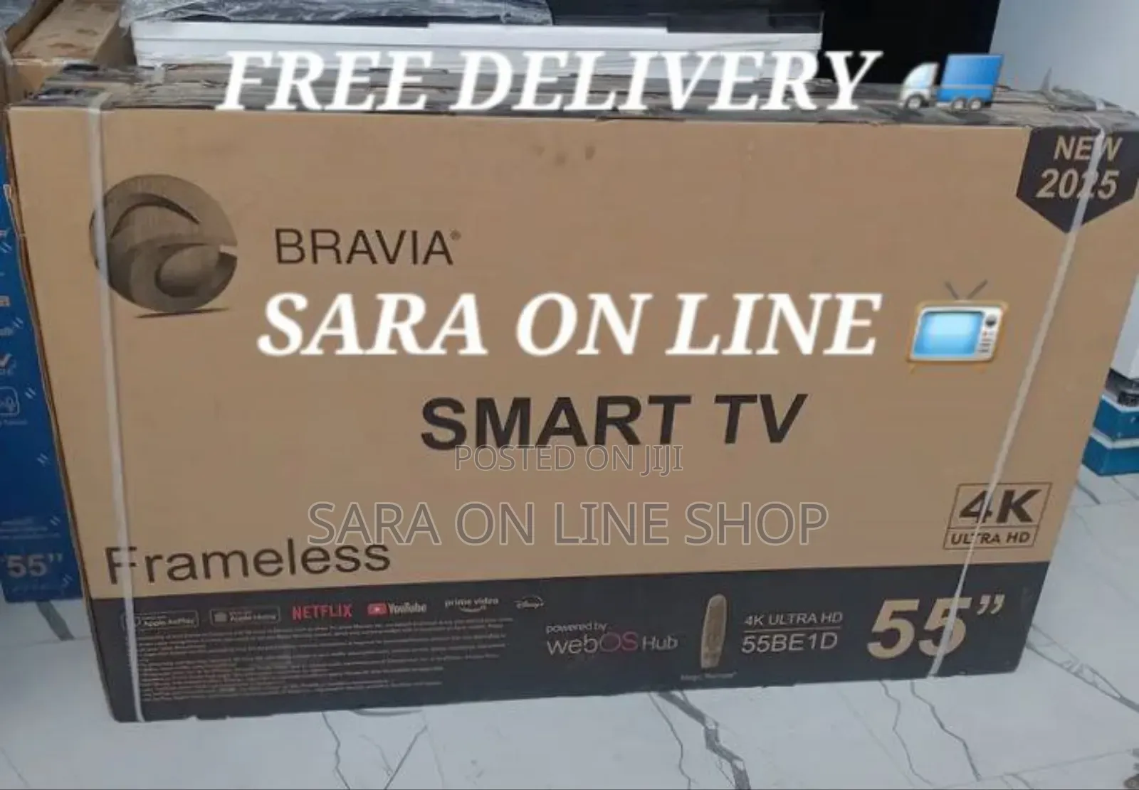 Bravia 55" Fram Glass Led Webos Hub Tv New 2025