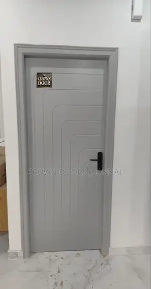 Crown Door Made of Natural Stone Wood Fiber. For Main Gate Indoors