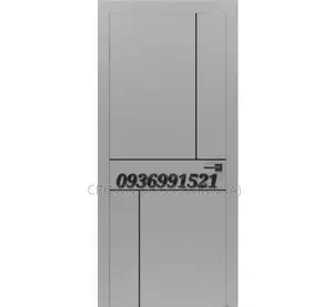 Crown Door Made of Natural Stone Wood Fiber. For Main Gate Indoors