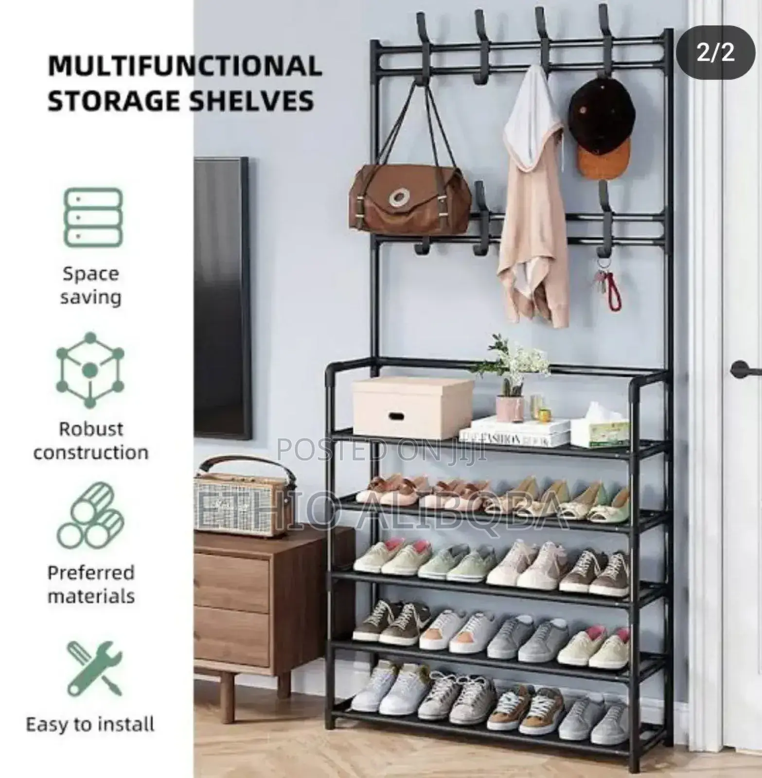 Multifunctional Shoe and Hat Rack