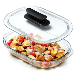 Oval Tempered Glass Casserole