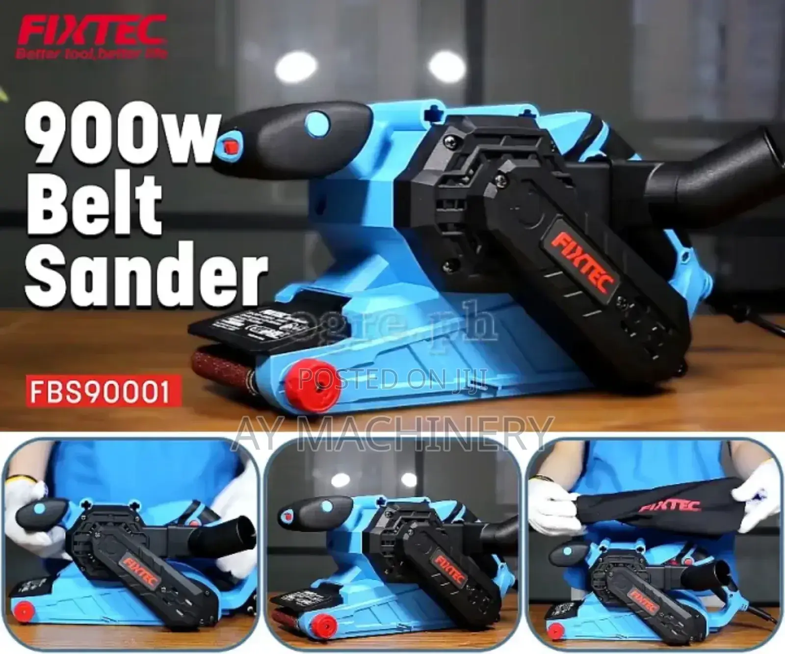 Fixtec Belt Sander 900w ቤልት ሳንደር
