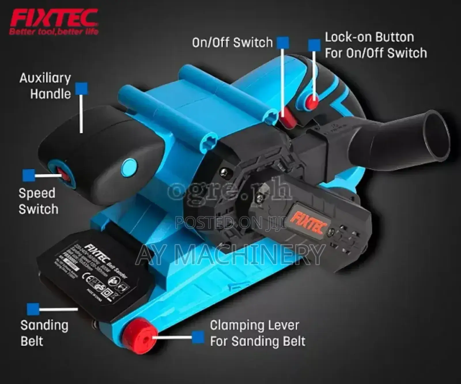 Fixtec Belt Sander 900w ቤልት ሳንደር