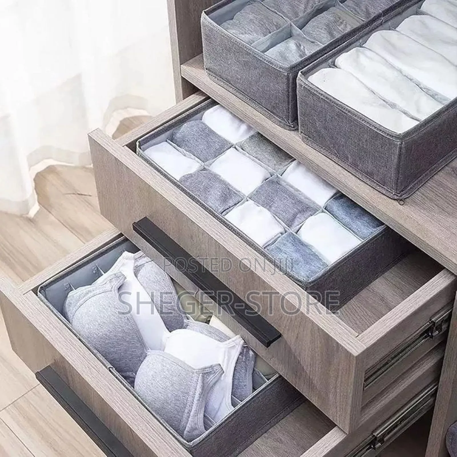 Orginal 4pcs Foldable Organizers for Socks,Bras, Underwear, Ties