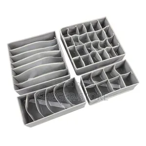 Orginal 4pcs Foldable Organizers for Socks,Bras, Underwear, Ties
