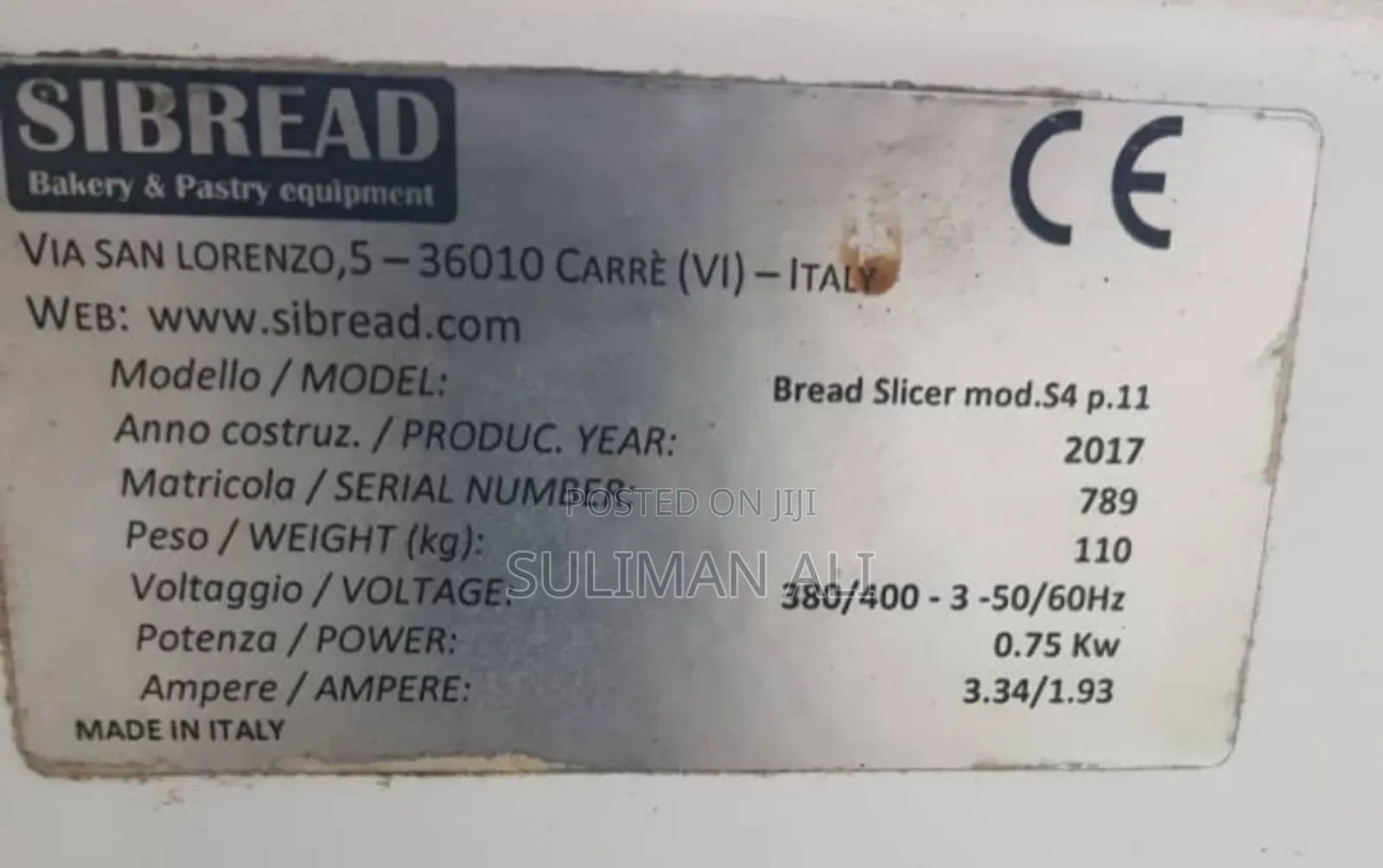 Sibread S4 P.11 Bread Slicer – Excellent Condition
