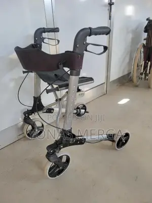 Photo - Walker Roma Lightweight Folding Rollator 4 Wheel Walking Aid Frame