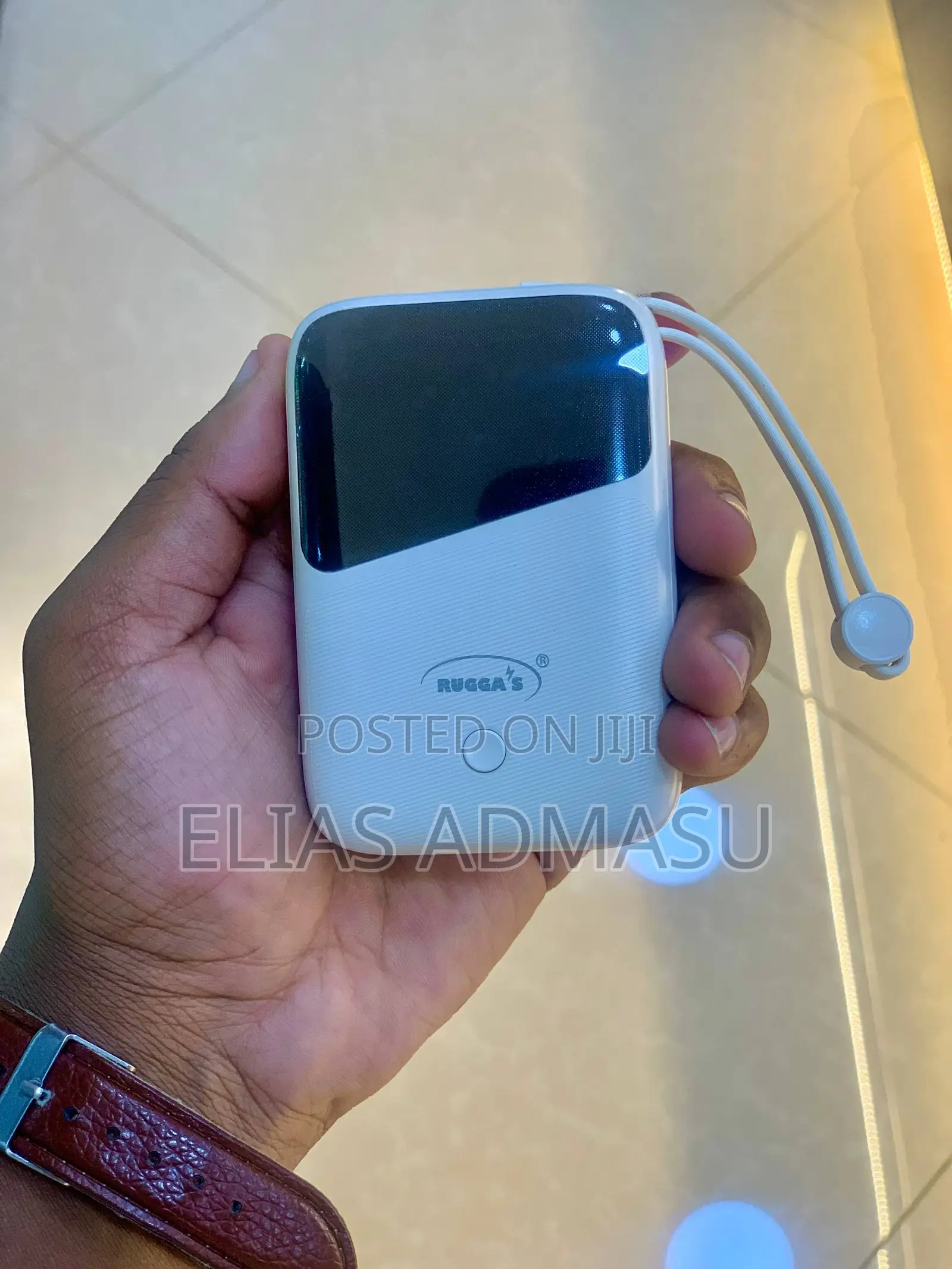 10000mah Power Bank With Type-C Lightning Cables Attached