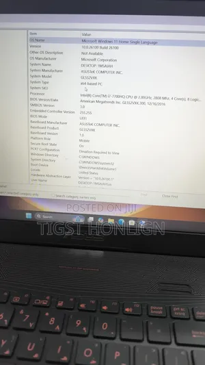 Laptop Asus TUF Gaming A15 8GB Intel Core I7 HDD+SSD 256GB