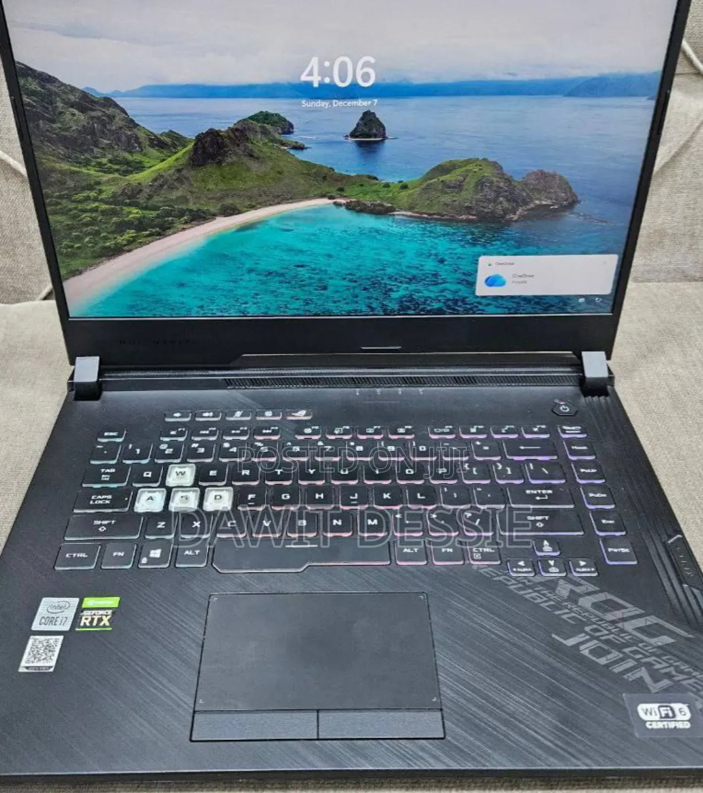 New Laptop Asus ROG Strix G15 16GB Intel Core I7 SSD 512GB