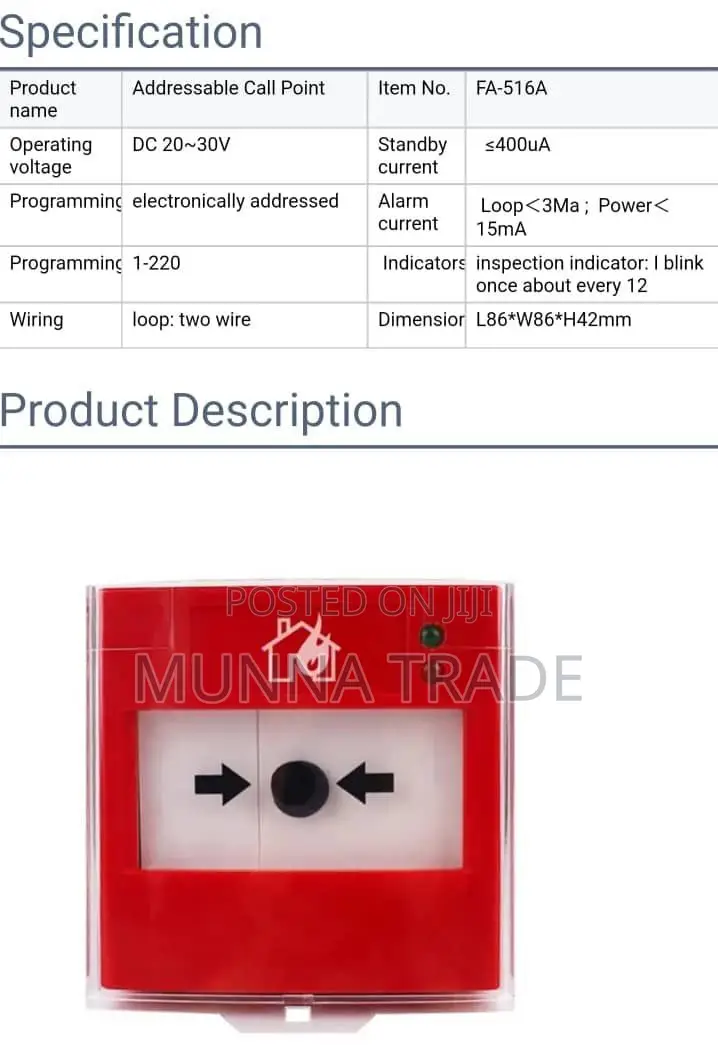 Addressable Manual Call Point/Manual Brake Glass