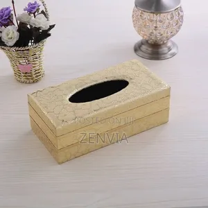 Rectangular Leather Tissue Box Cover