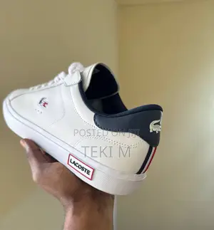 Lacoste Men's Powercourt Leather Tricolour Trainers