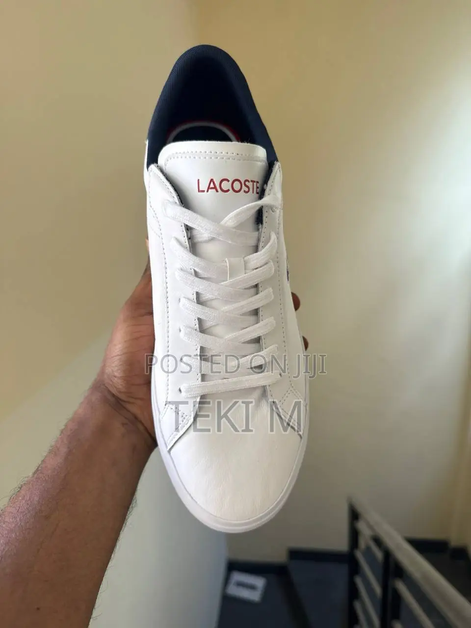 Lacoste Men's Powercourt Leather Tricolour Trainers