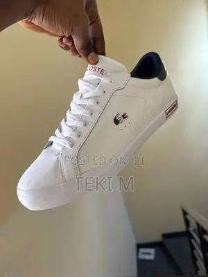 Lacoste Men's Powercourt Leather Tricolour Trainers