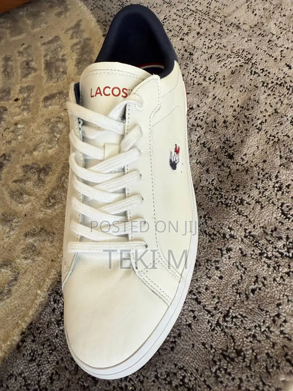 Lacoste Men's Powercourt Leather Tricolour Trainers