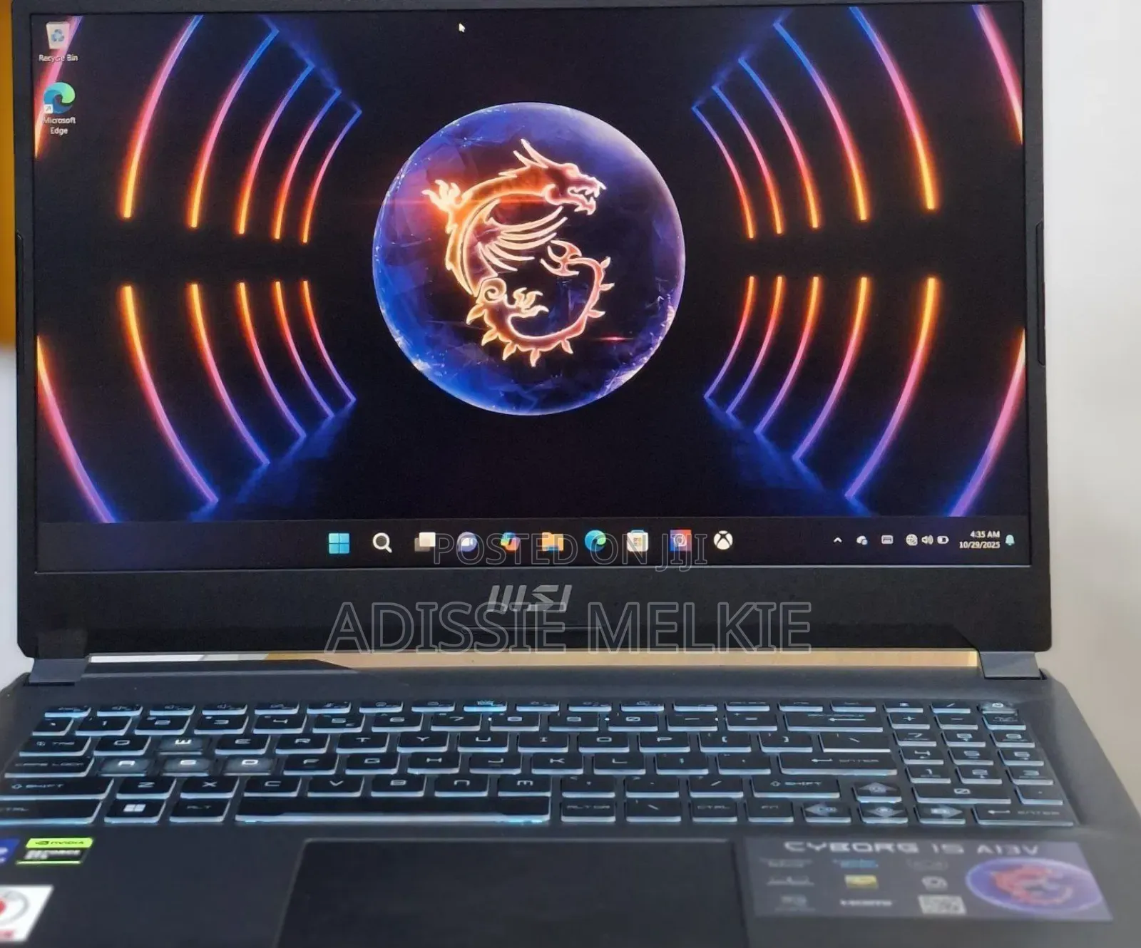 New Laptop MSI Crosshair 15 16GB Intel Core I7 SSD 512GB