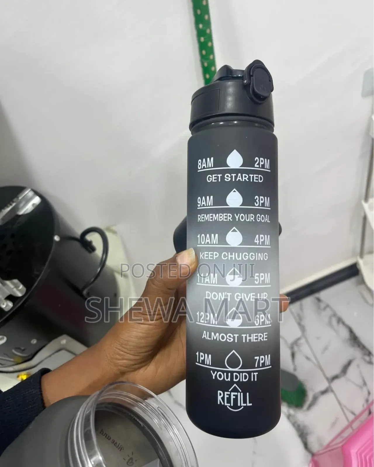 Large Capacity Gradient Color Plastic Straw Sports Fitness Water Cup