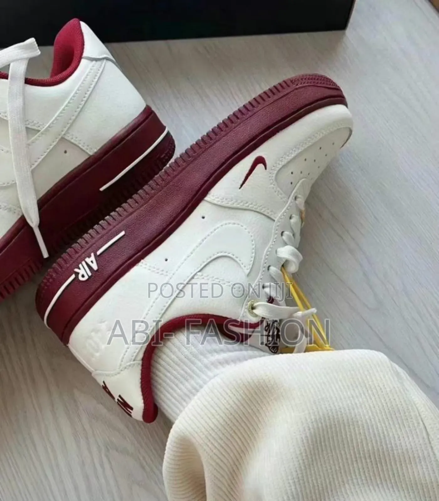Nike Air Force 1 Low '40th Anniversary' White and Burgundy Shoes