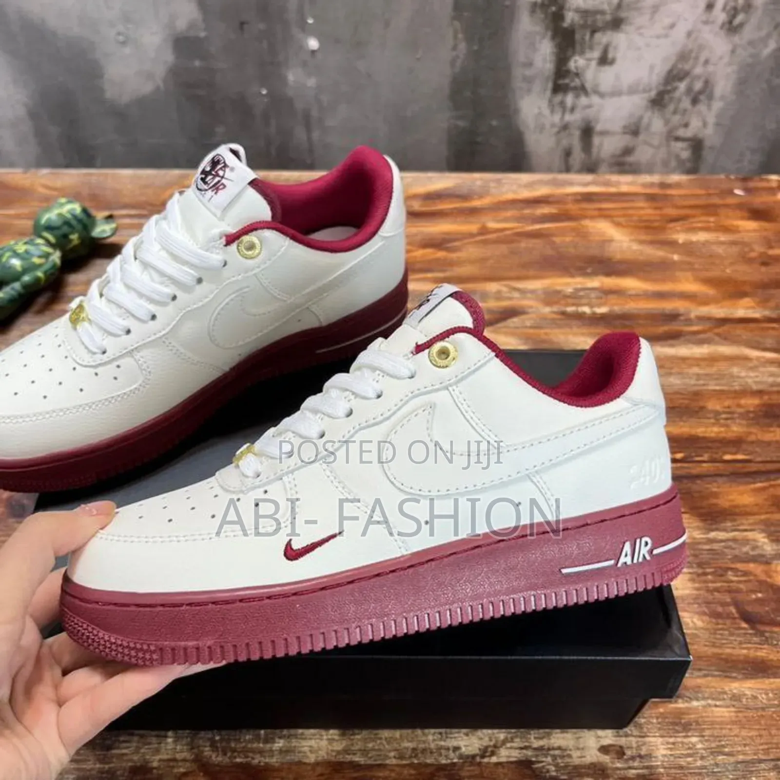 Nike Air Force 1 Low '40th Anniversary' White and Burgundy Shoes