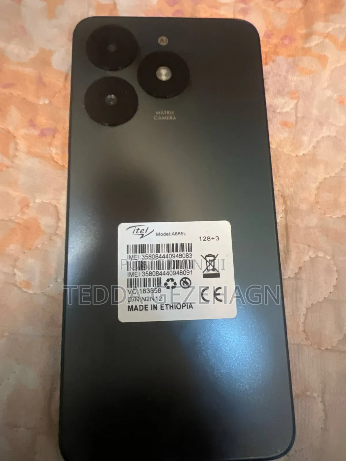 New Itel A70 128 GB Black