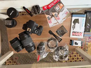 Canon 4000d With 18-55mm, 75-300mm , Close-Up Macro Lens, Other Items
