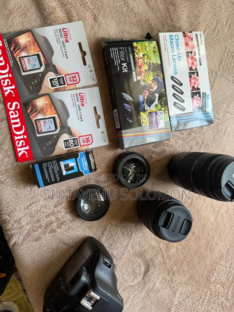 Canon 4000d With 18-55mm, 75-300mm , Close-Up Macro Lens, Other Items