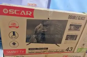 ➨Oscar 43" Double Glass Uhd Smart Tv ○Hi-Fi Sound-○