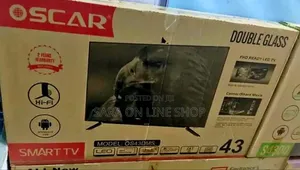 ○○Oscar 43" Double Glass Uhd Smart Tv ○Hi-Fi Sound-○