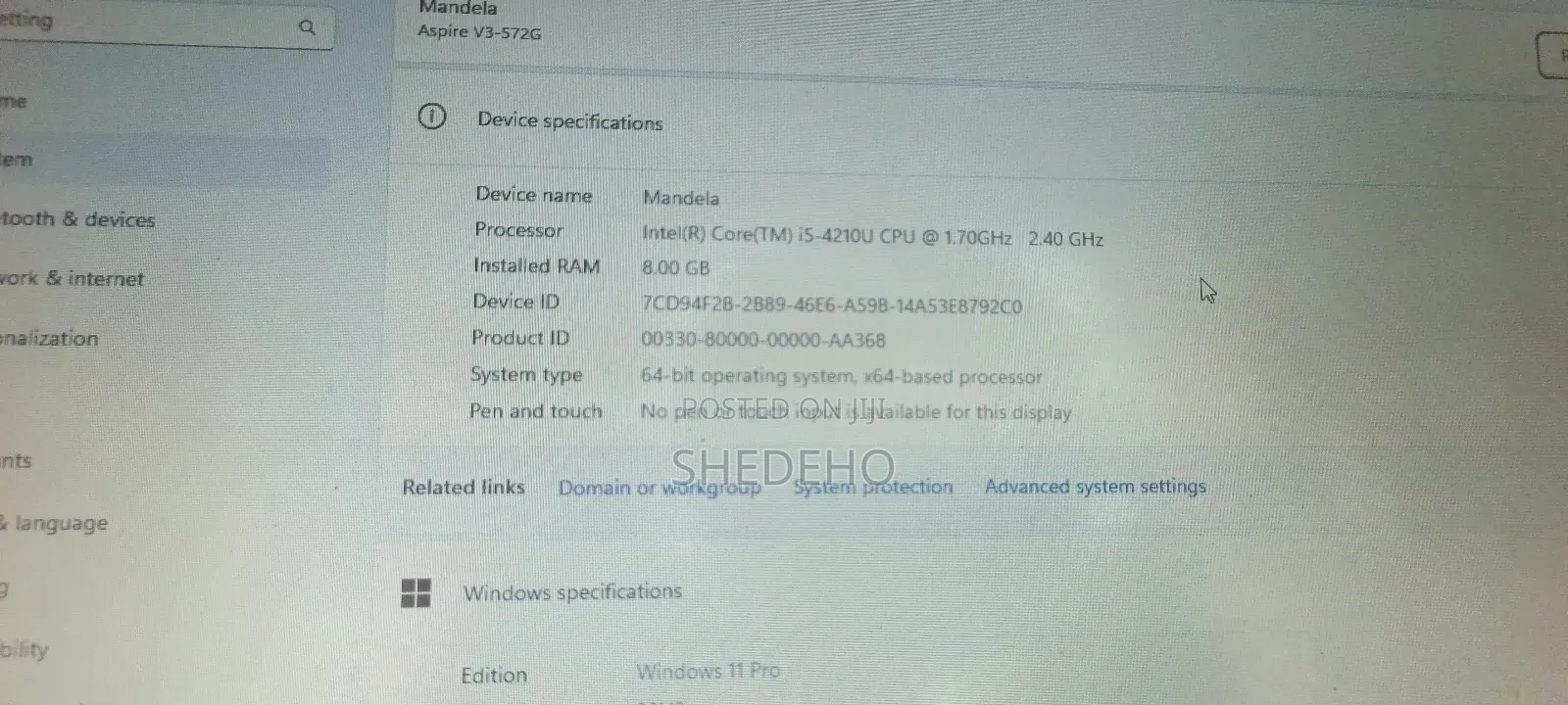 Laptop Acer Aspire V3-572g 8GB Intel Core I5 SSD 256GB