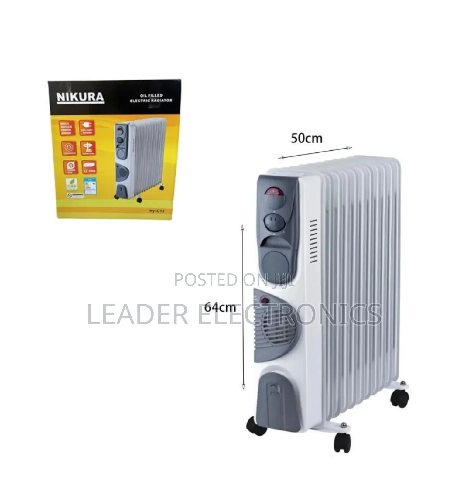 Nikura Hy-C3-F Oil Filled Radiator With 11 Fins 2500w