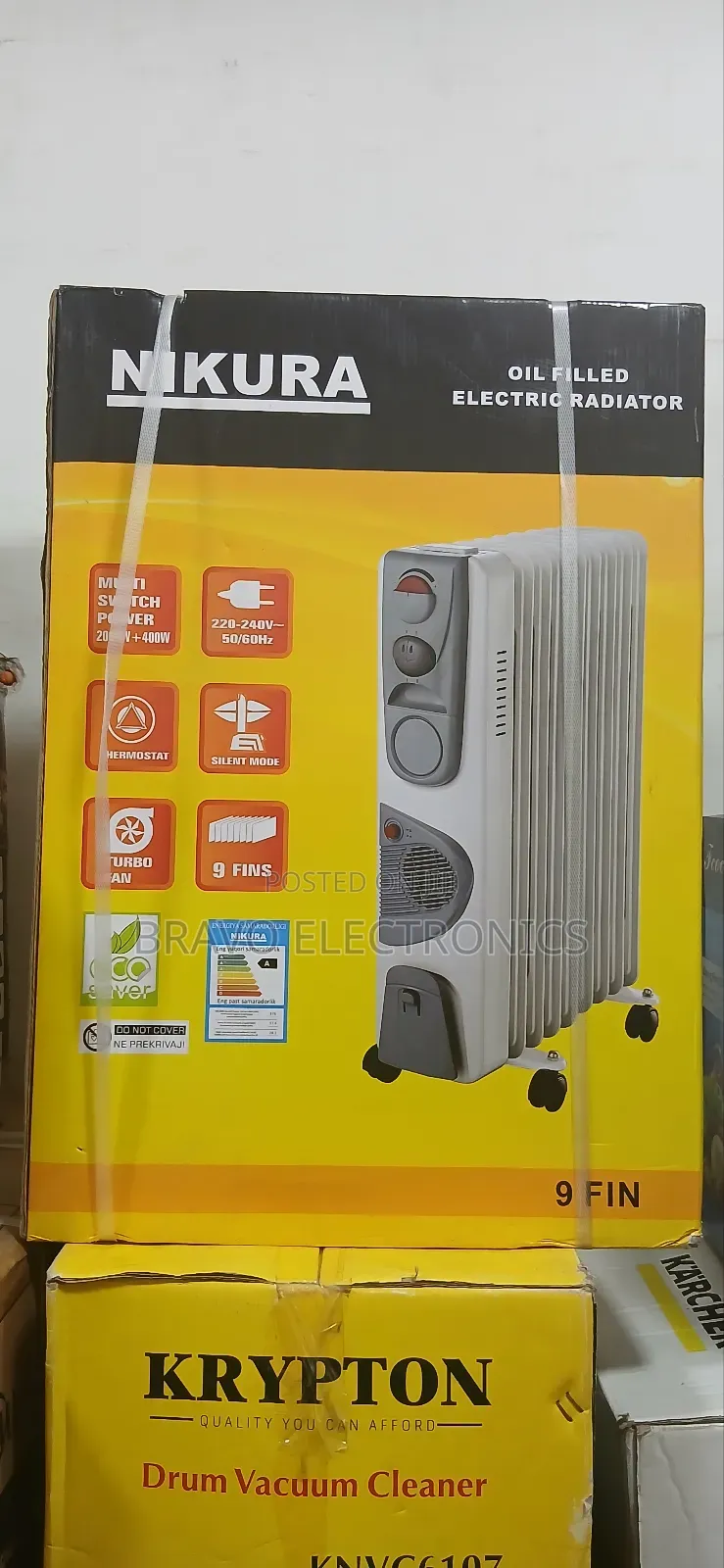 Nikura 9-Fin Adjustable Oil Heater – Fast Heating, Safe Silent!