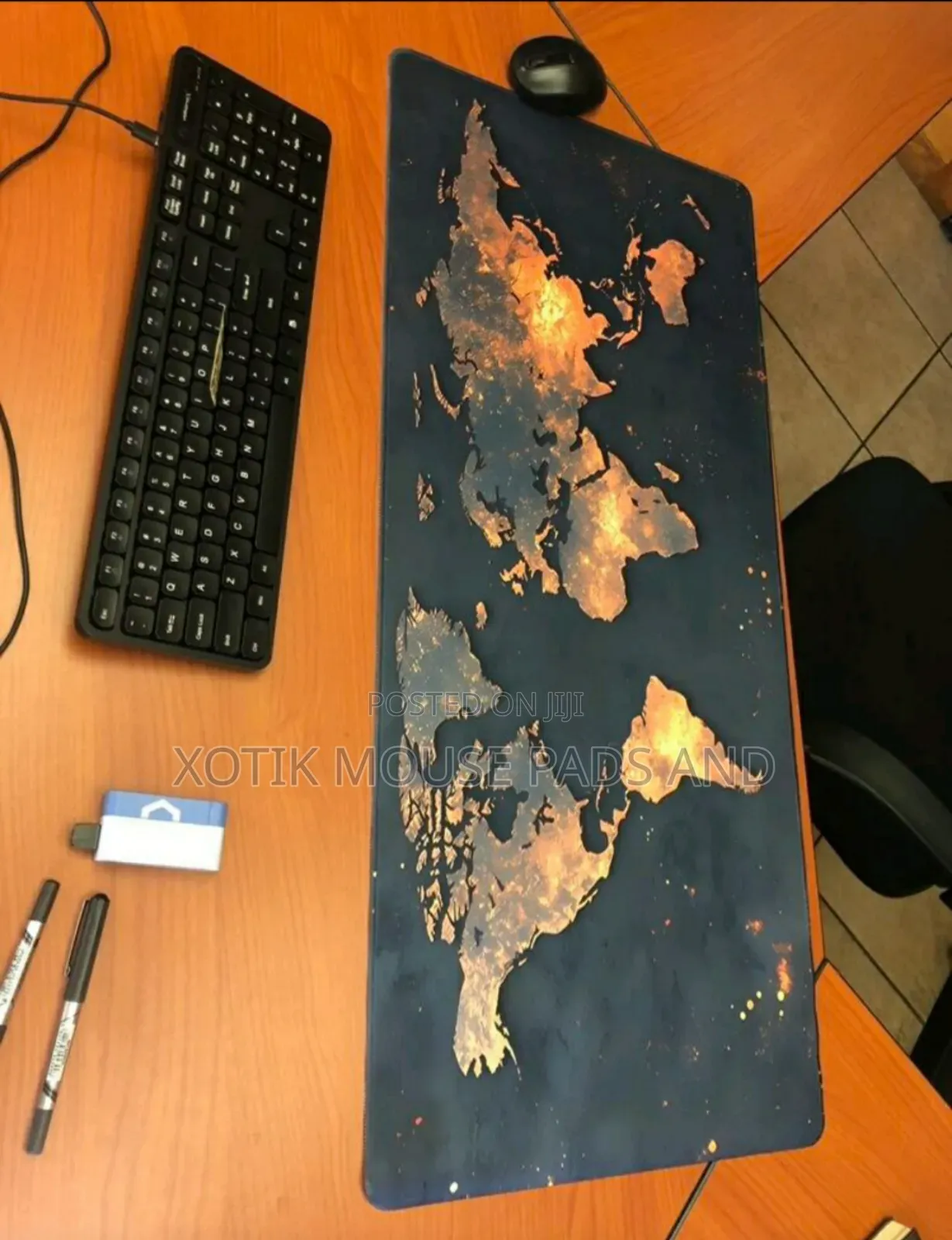 Extra Large World Map Themed Mouse Pad - Desk Mat For Gamers & Office