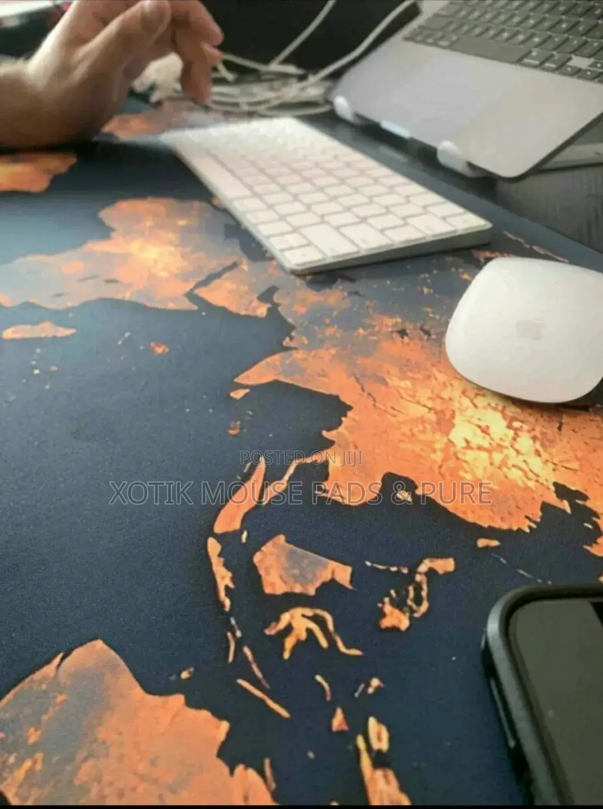 Extra Large World Map Themed Mouse Pad - Desk Mat For Gamers & Office