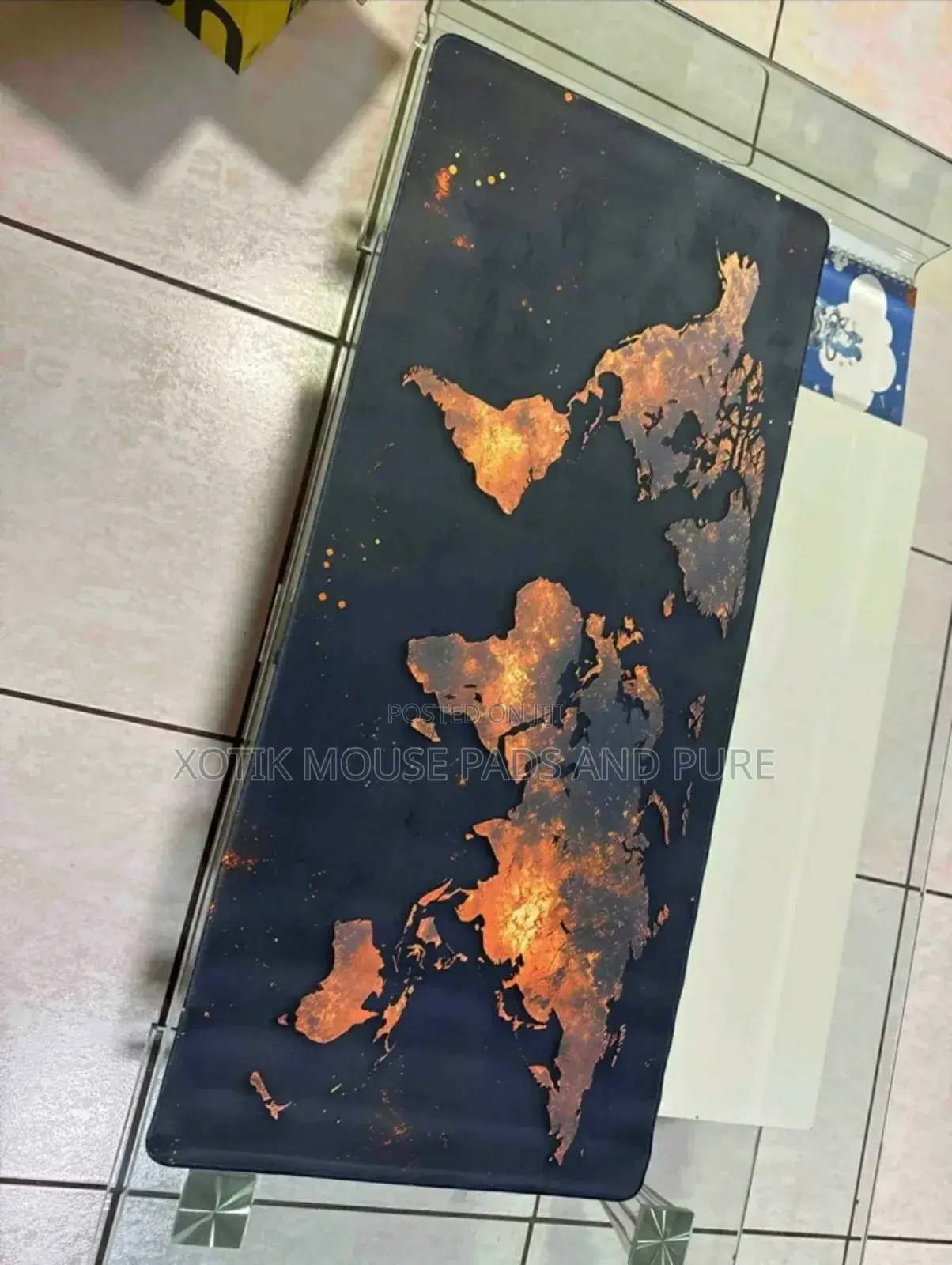 Extra Large World Map Themed Mouse Pad - Desk Mat For Gamers & Office