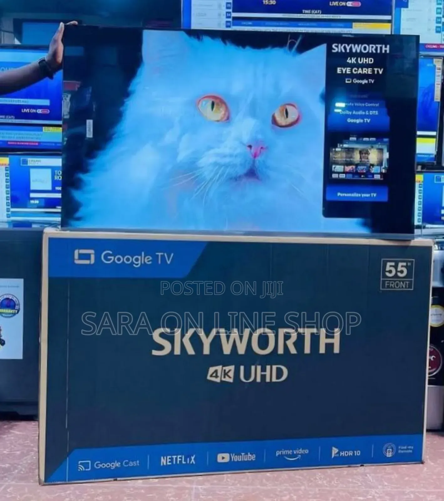 Sky Worth 55" Uhd Google Tv (New 2025 Model) 10year Warranty