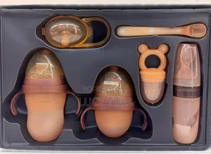 Photo - 6 Pieces Bpa Free Silicone Baby Bottles or Feeding Sets ( Algo)