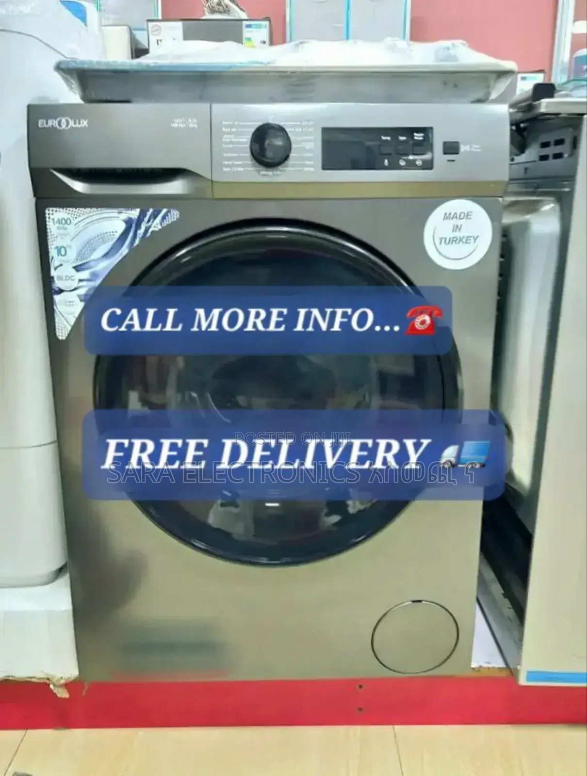 Euro Lux Auto-Matice Orignal Washing Machine □5year Warranty