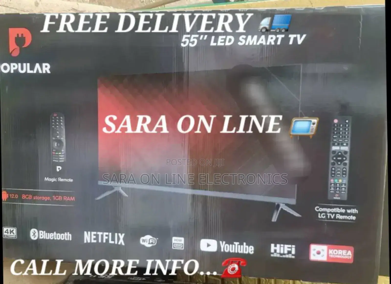 ¤¤Popular 55" Led Smart Tv ¤New Model ¤5year Warranty