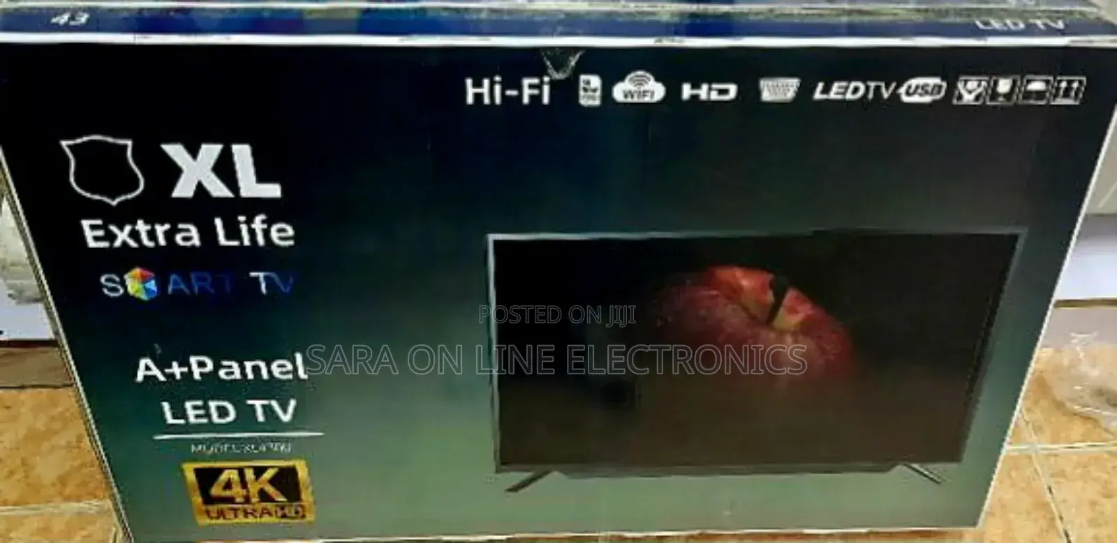 ☆Xl 43" Extra Life Double Glass Led Smart Tv ☆New Model ☆