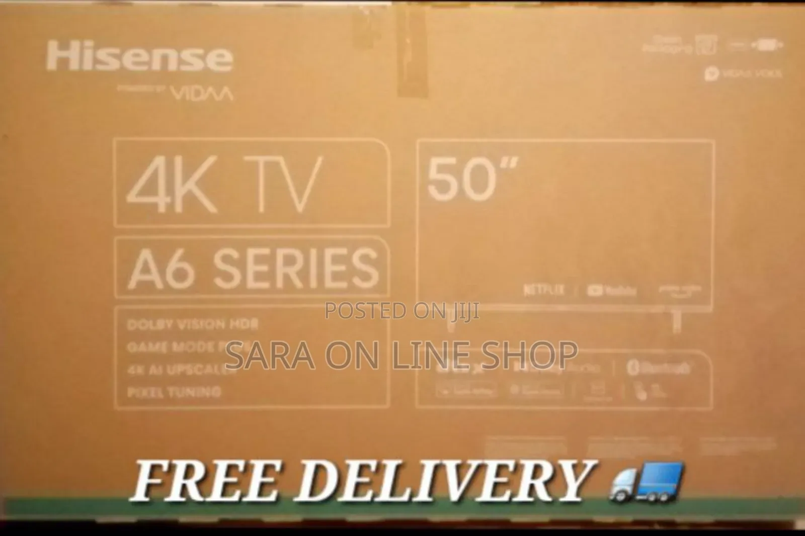 ■Hisence 50" a-6 Series Tv New 2025 Model ■ Free Delivery
