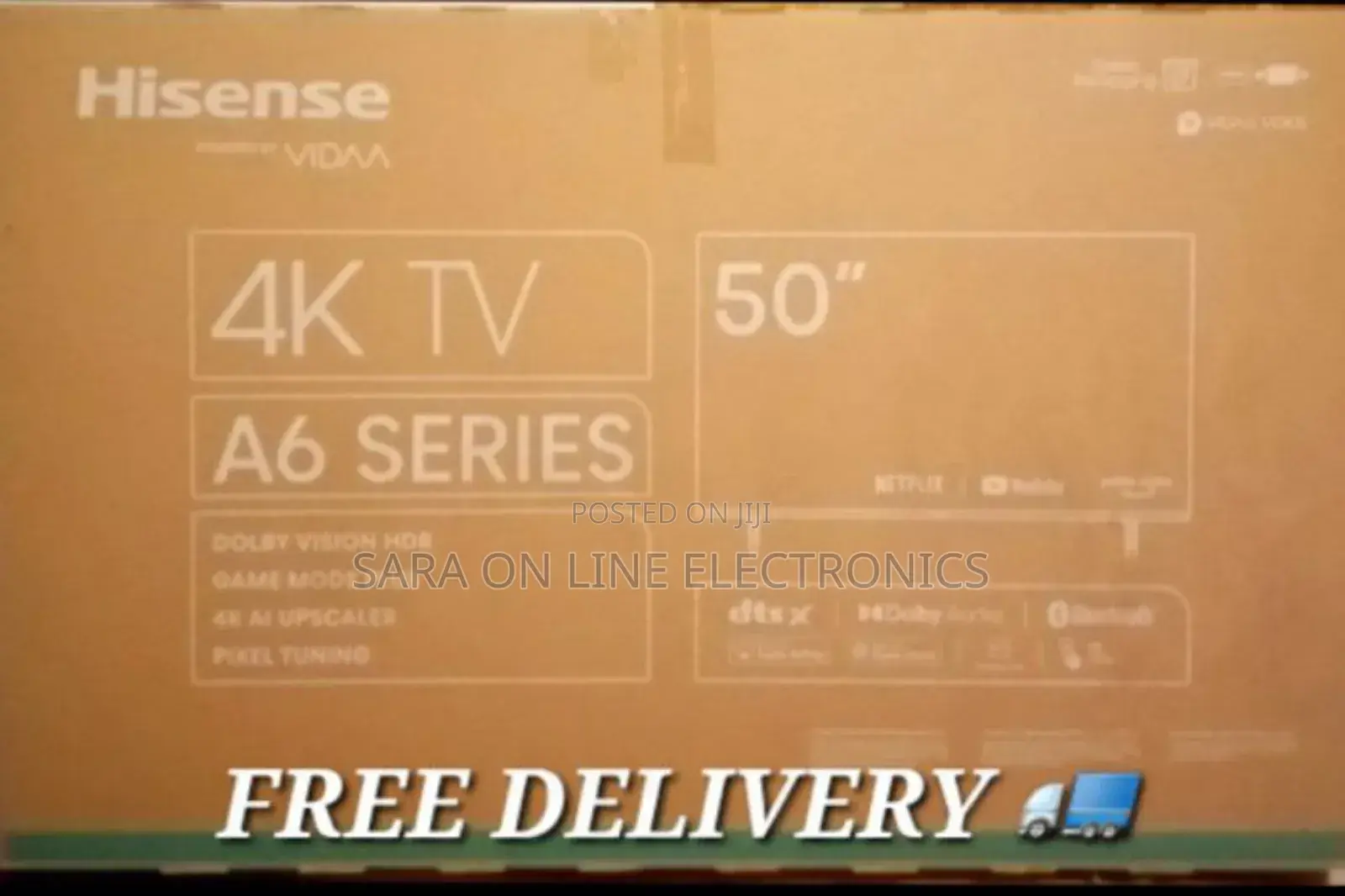 ■Hisence 50" a-6 Series Tv New 2025 Model ■ Free Delivery