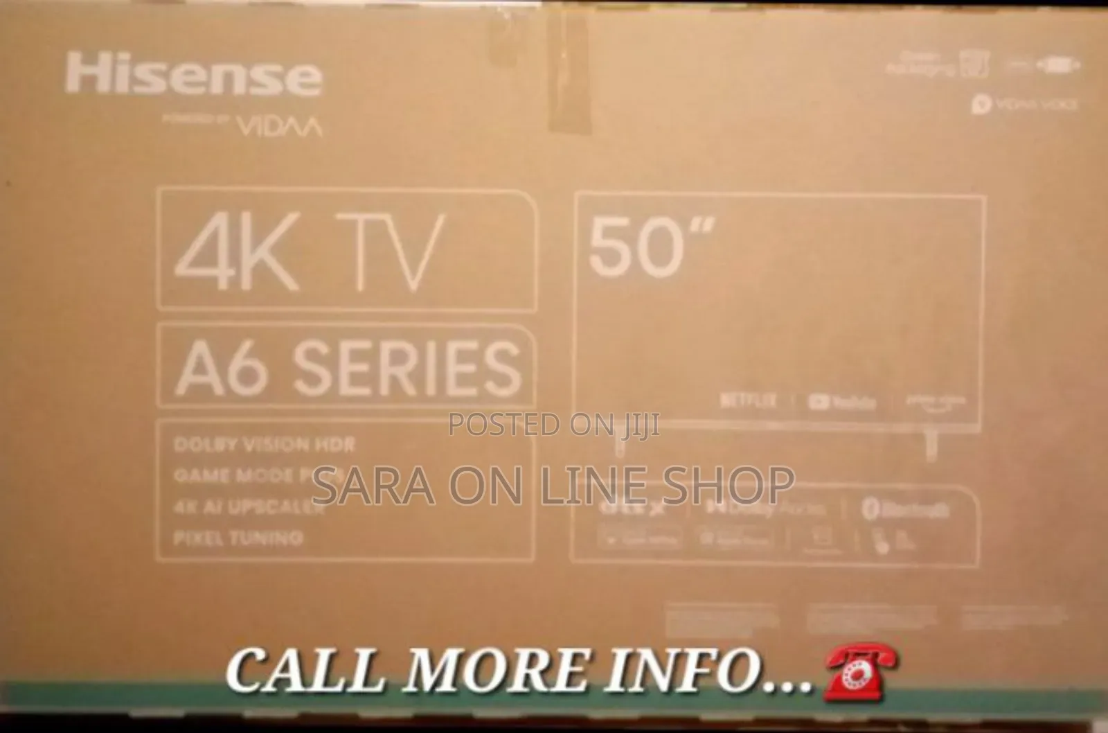 ■Hisence 50" a-6 Series Tv New 2025 Model ■ Free Delivery