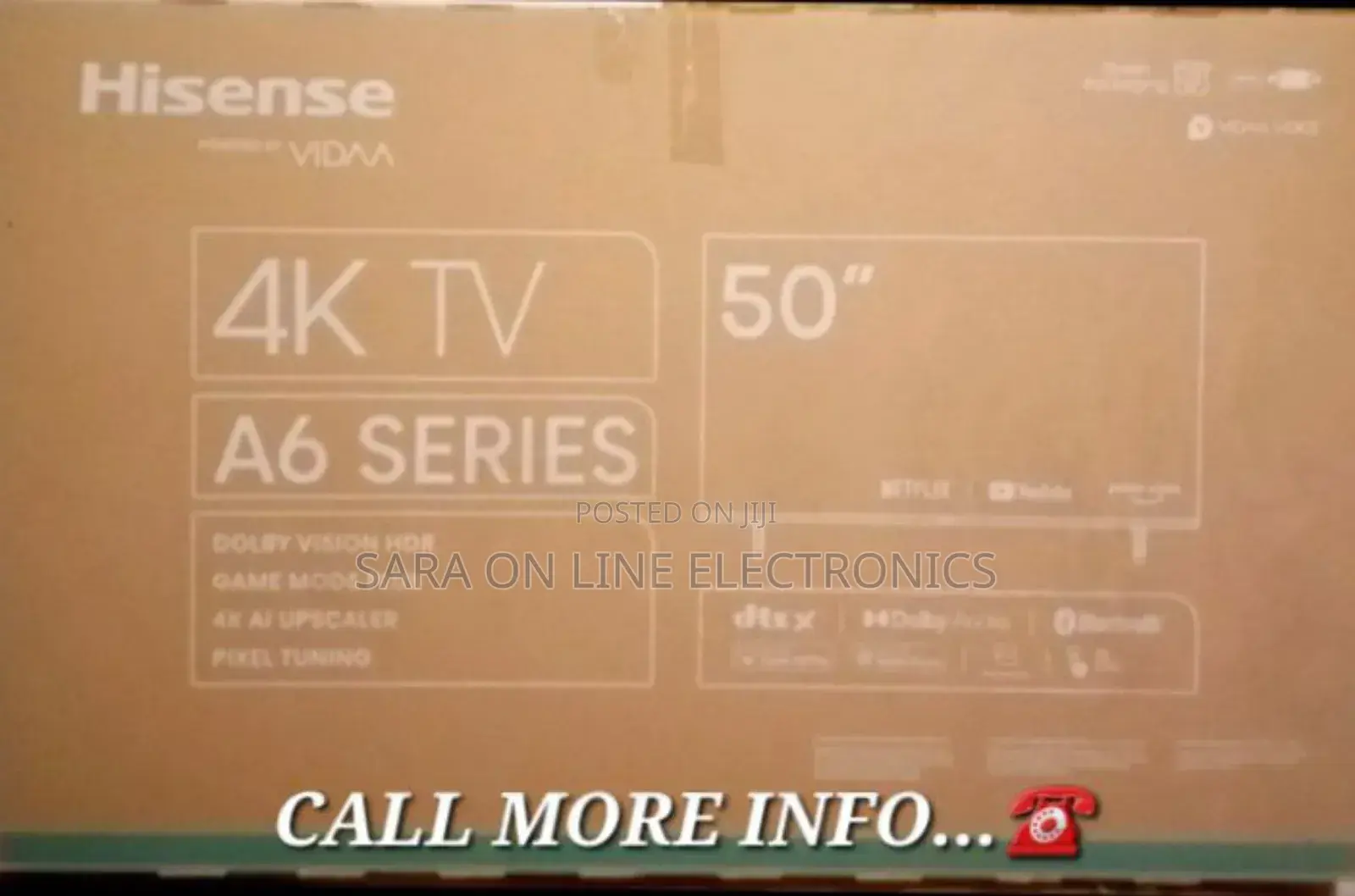 ■Hisence 50" a-6 Series Tv New 2025 Model ■ Free Delivery