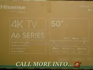 ■Hisence 50" a-6 Series Tv New 2025 Model ■ Free Delivery