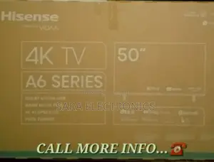 ■Hisence 50" a-6 Series Tv New 2025 Model ■ Free Delivery