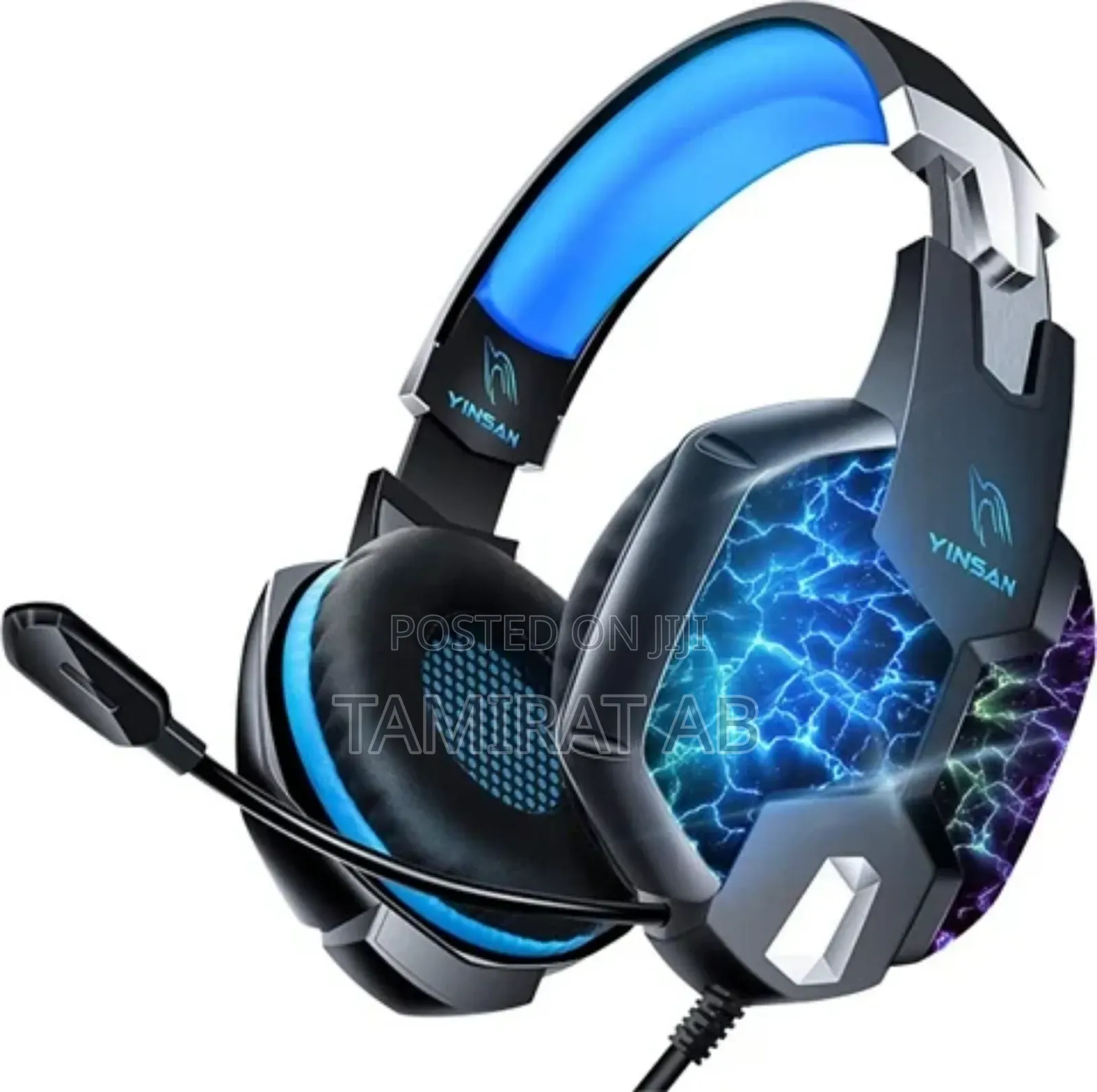Yinsan Tm-5 RGB Wired Over-Ear Gaming Headset With Mic (Ps4, Xbox, Pc)